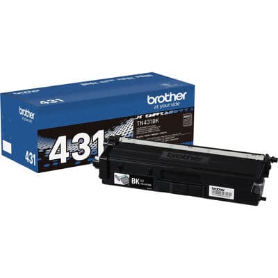 Brother Genuine TN431BK Black Toner Cartridge, 3000 Page-Yield, 1/Pack thumbnail 2