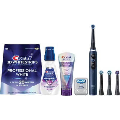 Crest + Oral-B iO Series 9 Whitening and Gum Health Electric Toothbrush System, Sapphire Blue, Case of 3 thumbnail 2