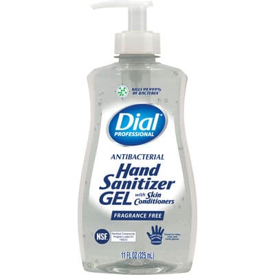 Dial Professional Gel Hand Sanitizer, Antibacterial, Fragrance Free, 11 oz Bottle, 12/Case thumbnail 2