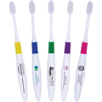 Ortho Spiral Soft Channel Trim Orthodontic Toothbrush, Personalized, 7.5", Assorted Colors, 72/Pkg - Ortho Spiral Soft Channel Trim Orthodontic Toothbrush – Personalized, 7.5", 72/Pkg - 72/Pkg - Image 1