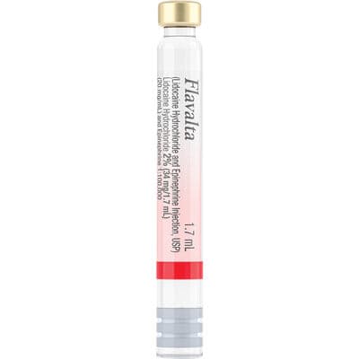 Flavalta Lidocaine HCl 2% with Epinephrine 1:100,000 Dental Anesthetic Cartridges, 1.7 mL, 50/Box, NDC 00362-1200-50 thumbnail 6