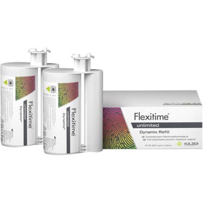 Kulzer Flexitime Unlimited Impression Material, 380mL Cartridges, Pack of 2, Refill 66099317 thumbnail 6
