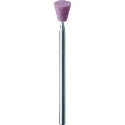 Meisinger Abrasive Mounted Stone, Pink, Inverted Cone, Coarse, 6.5 mm, HP Shank, 5/Pkg, #736-065 thumbnail 2