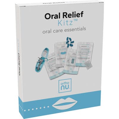 Oral Relief Kitz, Orthodontic Patient Comfort Kit — Includes Chillin' Strips, OrthoChewz, Mouth-aid and Comfort Tape, 1 Pouch Each, ORTHONU - Oral Relief Kitz - Oral Relief Kitz - Image 1