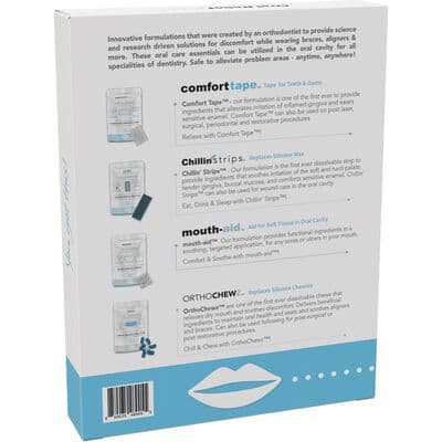 Oral Relief Kitz, Orthodontic Patient Comfort Kit — Includes Chillin' Strips, OrthoChewz, Mouth-aid and Comfort Tape, 1 Pouch Each, ORTHONU thumbnail 2