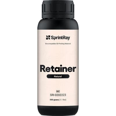 SprintRay Natural Retainer 3D Printing Resin, Tooth-Shaded, 500g, for Pro 2 thumbnail 2