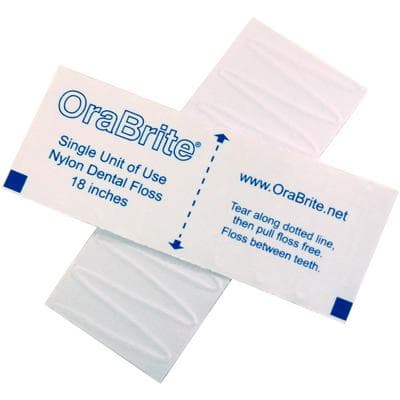OraBrite Single-Use Dental Floss, Waxed, 18" Strands, 1000/Pkg - OraBrite® – Single use Floss, 18" - OraBrite® – Single use Floss, 18" - Image 1