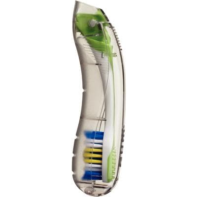 GUM Sunstar Travel Toothbrush, Regular, Dome Trim, Antibacterial Bristles, Snap-Lock Cap, 12/Bx, 153PQA thumbnail 14
