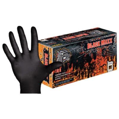 Black Maxx™ Latex Exam Gloves, Powder Free, Non-Sterile, Medium, Black, 100/Box, BMX100M thumbnail 15