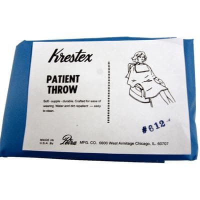 Krestex Patient Apron, Blue, Knee Length, Nylon, 27" x 44", 1/Pkg - Krestex Patient Aprons - Blue, Knee Length, Nylon, 27" x 44" - Image 1