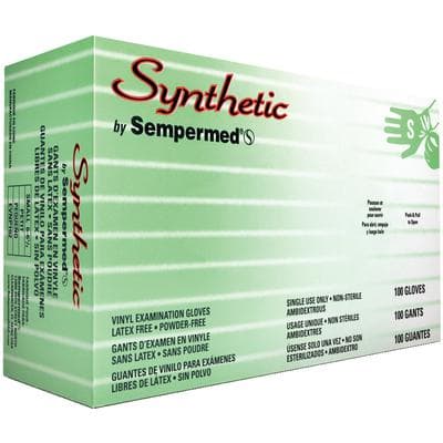 Sempermed SemperCare Synthetic Vinyl Exam Gloves, Powder Free, Non-Sterile, Small, White, 100/Box thumbnail 4