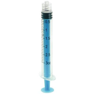 Vista Apex Colored Luer Lock Syringes, 3 cc, Blue, 80/Pkg thumbnail 2