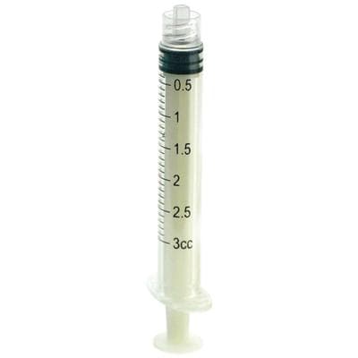 Vista Apex Colored Luer Lock Irrigating Syringe, 3cc, White, 80/Pack, #317161 thumbnail 5