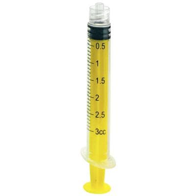 Vista Apex Colored Luer Lock Irrigating Syringe, 3cc, Yellow, 80/Box, #317160 thumbnail 4