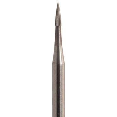 Meisinger Trimming & Finishing Tungsten Carbide Bur, FG, Flame Shape, 8-12 Flute, 0.9 mm Diameter, #7901, 5/Pkg, HM246-009-FG thumbnail 5
