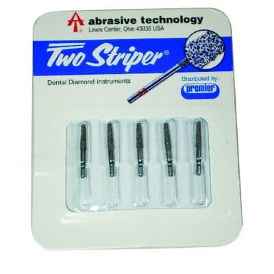 Two Striper ShortCut Diamond Bur, FGSS, Round-End Taper, 770.8 S, Coarse, Green, 1.8 mm Major/1.3 mm Minor, 5/Pk, 2015905 thumbnail 12