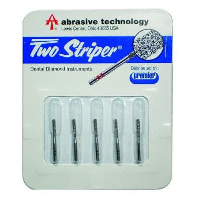 Two Striper ShortCut Diamond Bur, FGSS, Flat-End Cylinder, 515.7 S, 1.2 mm, Coarse, Green, 5/Pk, 2015910 thumbnail 11