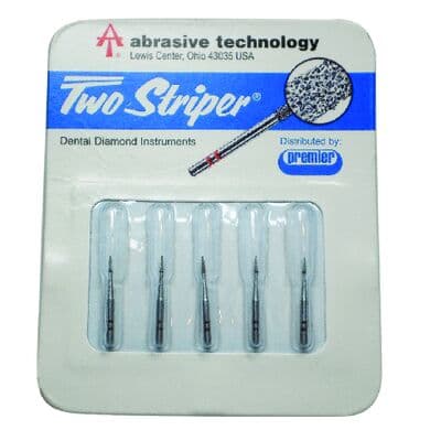 Two Striper Diamond Bur, FGSS, Interproximal Trimmer, #201.3 S, Fine, Red, 0.8 mm Major/0.3 mm Minor Diameter, 3.0 mm Length, 5/Pk, 2015927 thumbnail 15