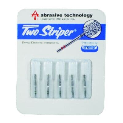 Two Striper ShortCut Diamond Bur, FGSS, Round-End Taper, #782.8 S, Coarse, Green, 1.5 mm, 5/Pk, 2015928 thumbnail 11