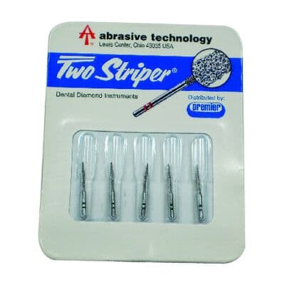Two Striper ShortCut Diamond Bur, FGSS, Flame, #261.8S, Coarse, Green, 1.1 mm, 5/Pk, 2015925 thumbnail 11