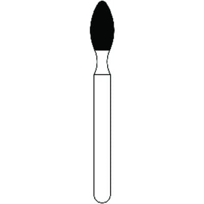 Solo Diamond™ Single-Use Diamond Burs – FG, Medium, Blue, Football Point End, #368, 25/Pkg, 2.3 mm Head Diameter, 5.2 mm Head Length thumbnail 2