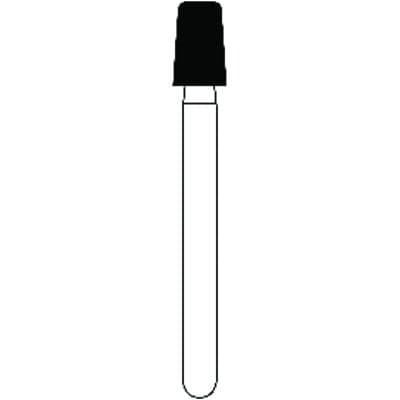 Solo Diamond™ Single-Use Diamond Bur, FG, Coarse, Green Ring, Cone Flat End, Modified KR Large Taper, #845KR025C, 2.5 mm Head Diameter, 4.0 mm Head Length, 25/Pkg thumbnail 8