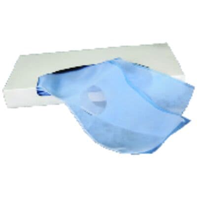 Disposable Face Drapes, Blue, 50/Box (Pro-Safe Clini Cover) thumbnail 3
