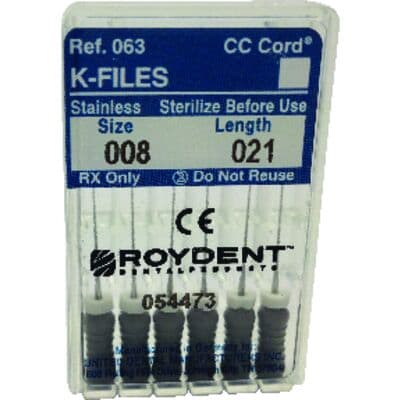 Roydent K-Type Files, #08 (Gray), 21mm, Pack of 6, 06321008R thumbnail 13