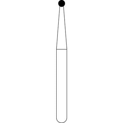 Spring Health Products FG Round Diamond Bur, Coarse Grit, Friction Grip, #801, 1 mm Diameter, 25/Pkg thumbnail 4