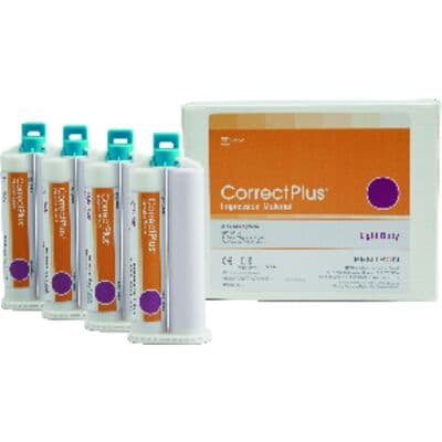 Correct Plus VPS Impression Material, Light Body, Regular Set, Unflavored, 50 ml Cartridges, 4/Pkg, Q34BA thumbnail 13