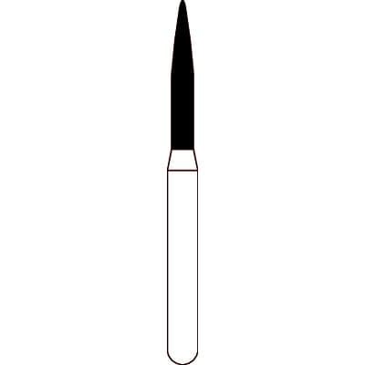 Spring FG #862 Flame Diamond Bur, Medium Grit, Friction Grip, 1.2 mm Diameter, 8 mm Length, 25/Pkg thumbnail 2