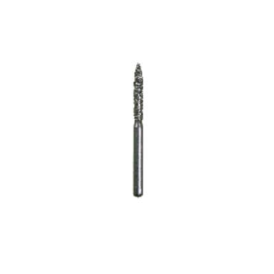 Spring FG #863 Super Coarse Flame Single-Use Diamond Bur, Friction Grip, 1.4 mm Diameter, 8 mm Length, 25/Pkg thumbnail 2