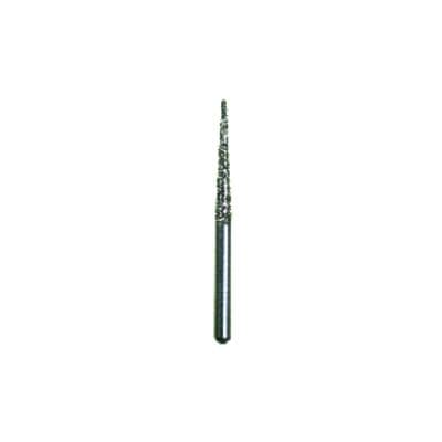 Spring Disposable Diamond Bur, FG #850 (770.11), Medium Grit, Cone Round End, 1.2 mm Diameter, 11 mm Length, Gray Ring, 25/Pkg thumbnail 3