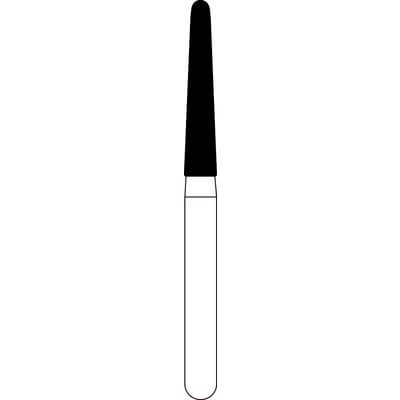 Spring FG #856 (856.018) Round End Taper Diamond Bur, Medium Grit, Single-Use, 1.8 mm Diameter, 9 mm Length, 25/Pkg thumbnail 3