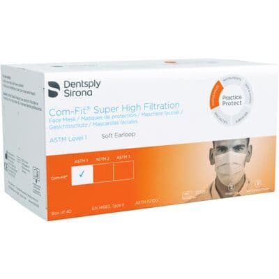 Com-Fit® Surgical Face Mask, ASTM Level 1, Blue, Ear Loop, 40/Box thumbnail 11