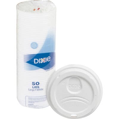 Dixie Perfectouch Domed Lids for 12-16 oz Cups, 50 per Pack, DXE9542500DX - Dixie Perfectouch Domed Lids - 12-16oz - Image 1