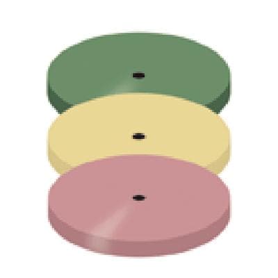 NTI Goldstar Polishing System Polisher Pack, Unmounted, 22 mm Large Wheel, Assorted Green/Pink/Yellow, 15/Pkg, P1899 thumbnail 4