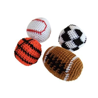 Knitted Sports Ball Kick Balls, Assorted, 2"-3" Diameter, 12/Pkg - Knitted Sports Ball Kick Balls, Assorted, 2 - 3, 12/Pkg - Balls - Image 1