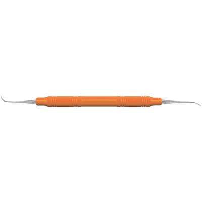 American Eagle Sickle Scaler, #128 Nebraska, Double-Ended, Anterior, EagleLite Resin Handle, 3/8", Orange, 1/Pk, AESN128DEX thumbnail 16