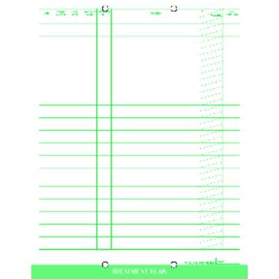 Complete Preassembled Dental System and Individual Forms - Treatment Plan with Chart, Green, 8-1/2" W x 11" H, 100/Pkg thumbnail 2
