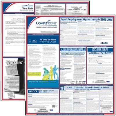 Federal/State Labor Law Poster Kit, 27" W x 39" H - California - Federal/State Labor Law Poster Kit, 27 W x 39 H - California - Image 1