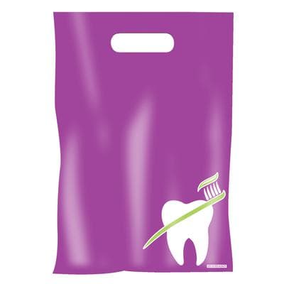 Dental Scatter Bags, Purple/Green Brush Design, 7-1/2" W x 10" H, 100/Pkg - Dental Scatter Bags – 100/Pkg - Purple/Green Brush, 7-1/2 W x 10 H, 100/Pkg - Image 1