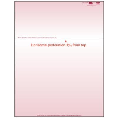 Laser Statement Paper, 8-1/2" W x 11" H, Burgundy with Visa and MasterCard Logos, 500/Pkg thumbnail 2