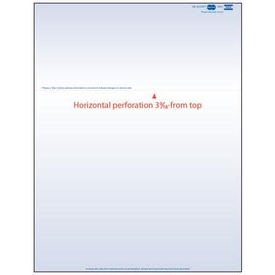 Laser Statement Paper, 8-1/2" W x 11" H, 24 lb White, Blue with Visa and MasterCard Logos, 500/Pkg thumbnail 2