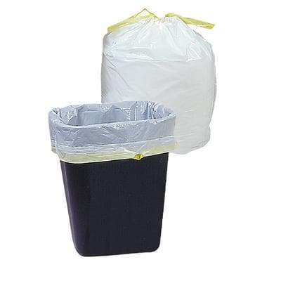 Heavy-Duty Drawstring Trash Can Liners, 13 Gallon, 24.5" x 27.4", 200/Bx, WBI1DK200 thumbnail 2
