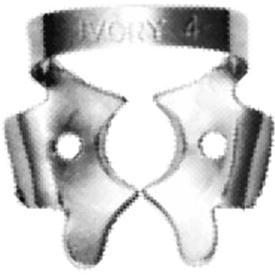 Ivory Stainless-Steel Rubber Dam Clamp #4, Winged Molar, 50057324 thumbnail 13