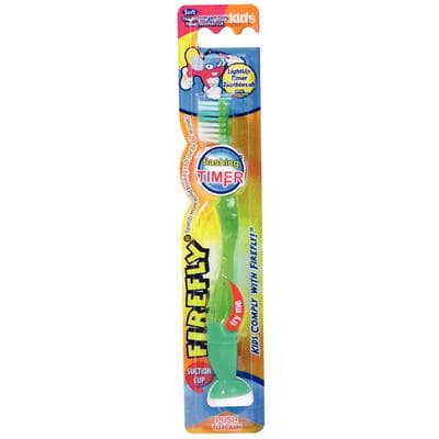 Firefly Suction Cup Child Toothbrushes, Soft, Light-Up Timer, Assorted Colors, 48/Box - Firefly Suction Cup Child Toothbrushes 48/Box - Image 1