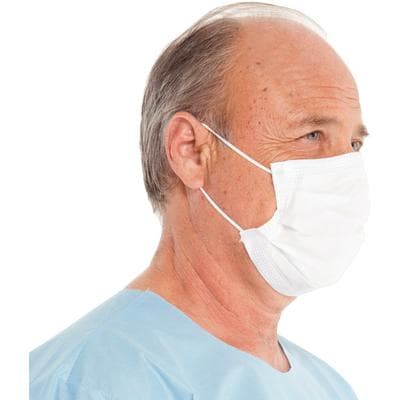 Halyard FLUIDSHIELD Level 1 Fog-Free Earloop Procedure Mask, White, 50/Box, 41802 thumbnail 6