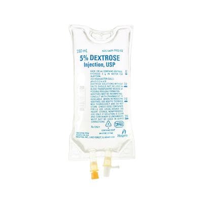 5% Dextrose Injection, USP - 250 ml, 24/Pkg, NDC 00409-7922-02 - 5% Dextrose Injection, USP - 250 ml, 24/Pkg - Image 1