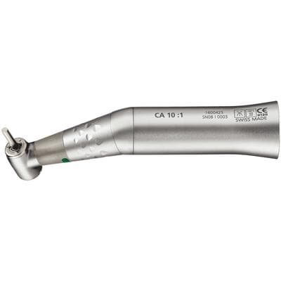 Bien Air Micro Series Contra Angle Air Handpiece, 10:1 Reduction, Autochuck Push Button, Triple Spray, No Light, 1600425-001 thumbnail 2